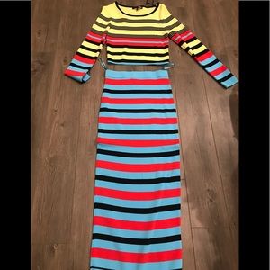 2 piece set blk/red/blue/neon yellow